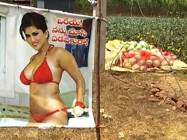 Sunny Leone Warding Off Evil Eyes In An Andhra Village