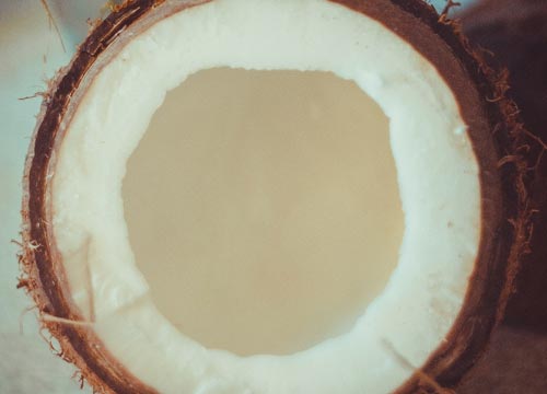 Coconut oil contains healthy fats and antioxidants